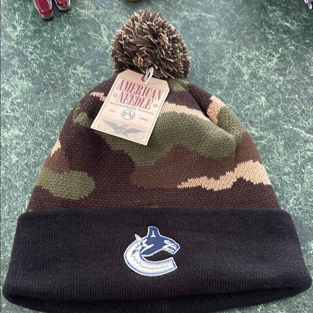 Vancouver Canucks NHL American Needle Camo Beanie